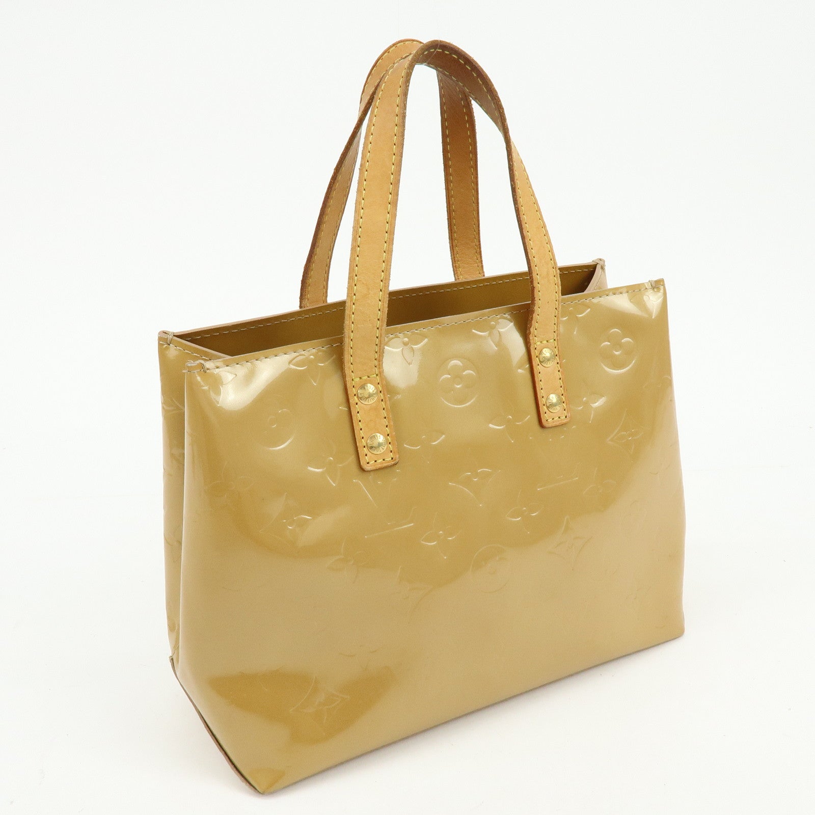 Louis Vuitton Monogram Vernis Reade PM Hand Bag Noisette M91334