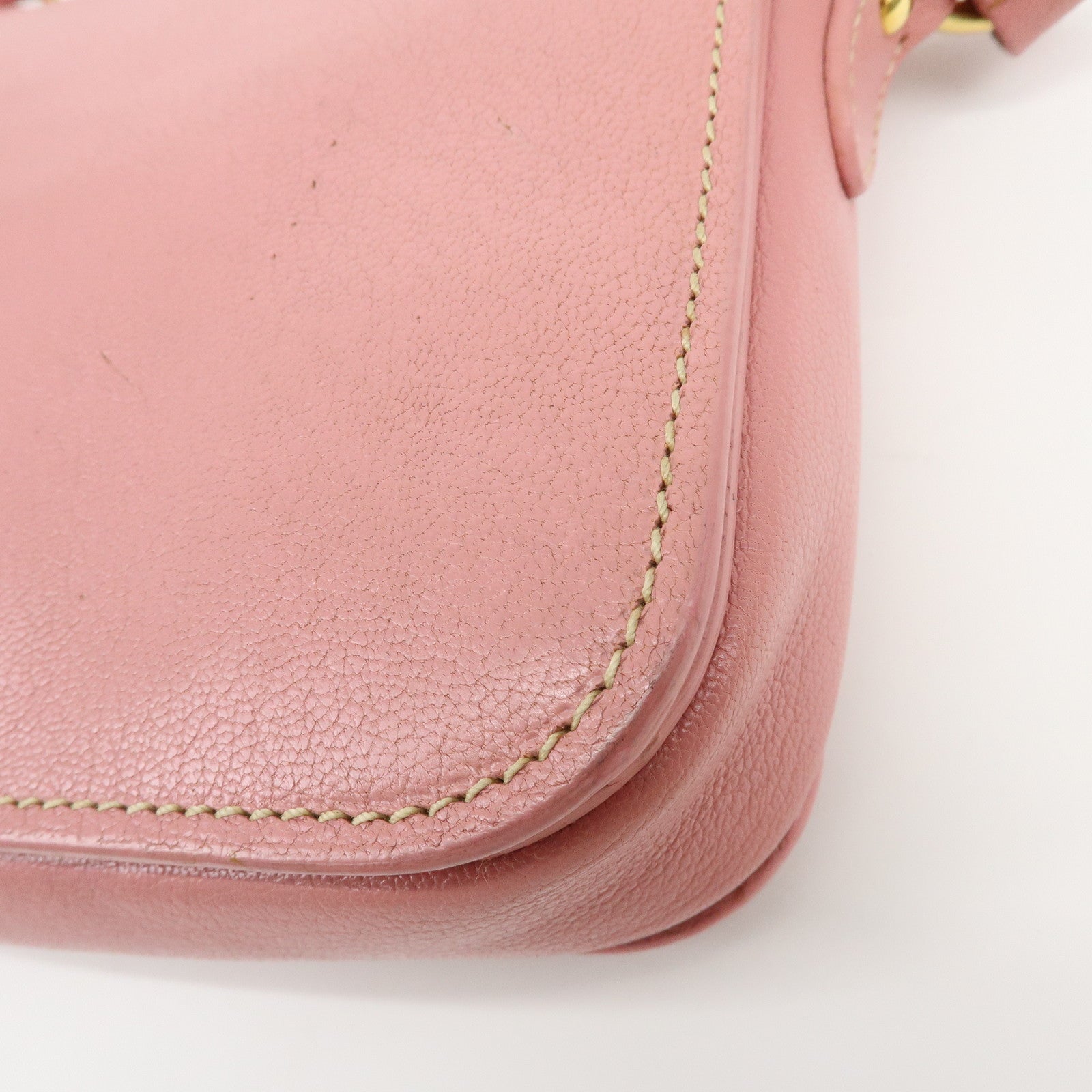 MIU MIU Madras Leather 2Way Bag Hand Bag Shoulder Bag Pink