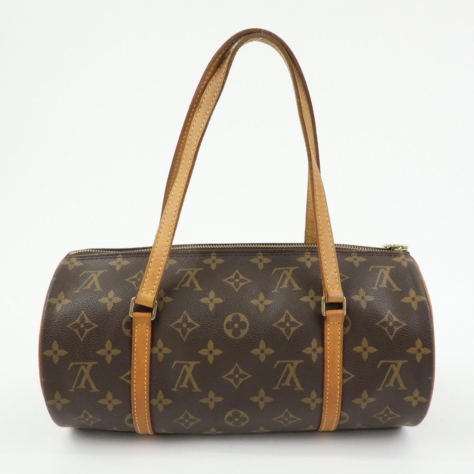 Louis Vuitton Monogram Papillon 30 Hand Bag Brown M51385