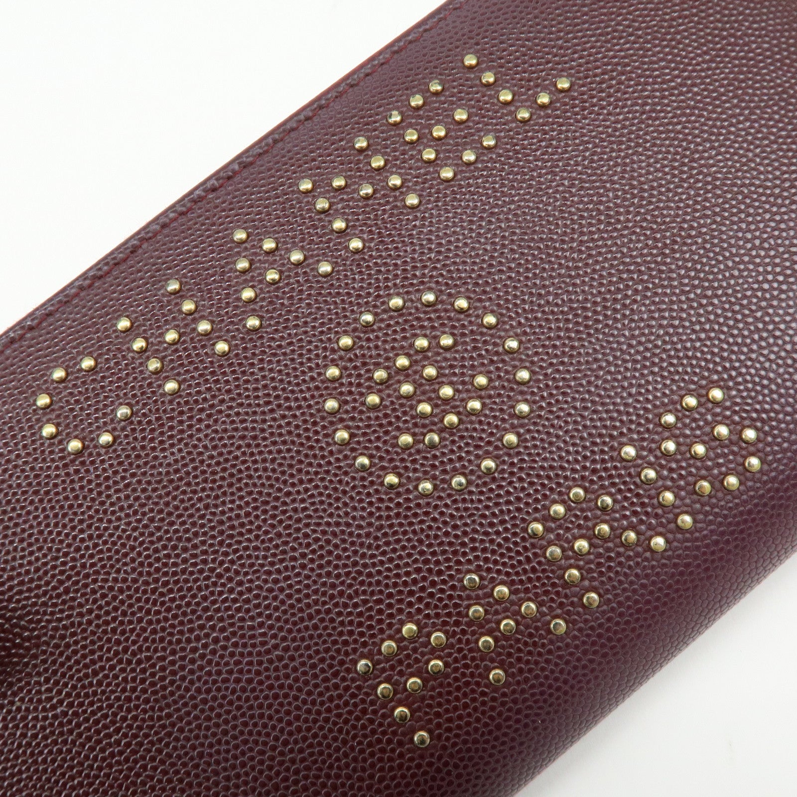 CHANEL Deauville COCO Mark Caviarskin Round Zippy Long Wallet A82281