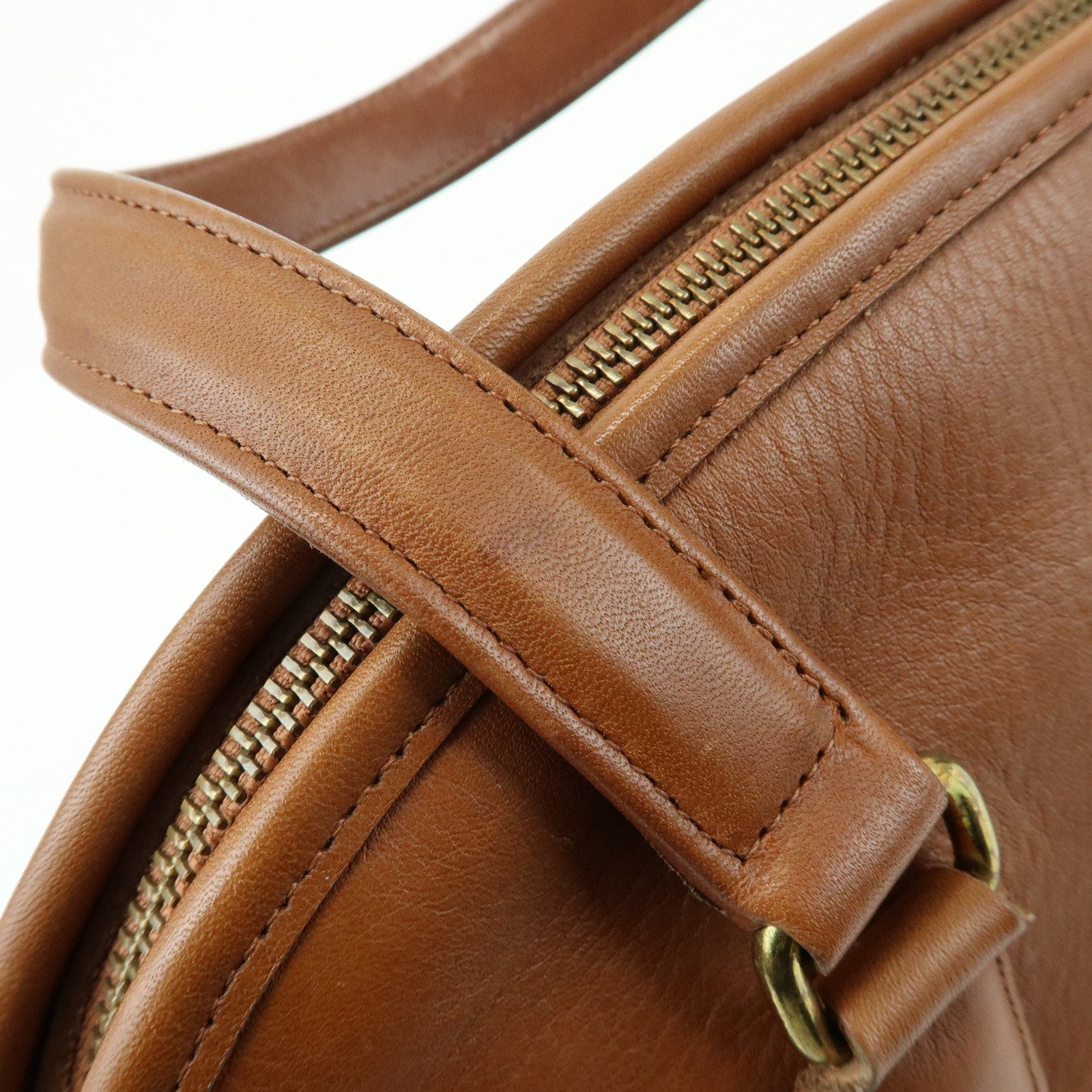 COACH Set of 3 Leather Hand Bag Shoulder Bag Brown Red