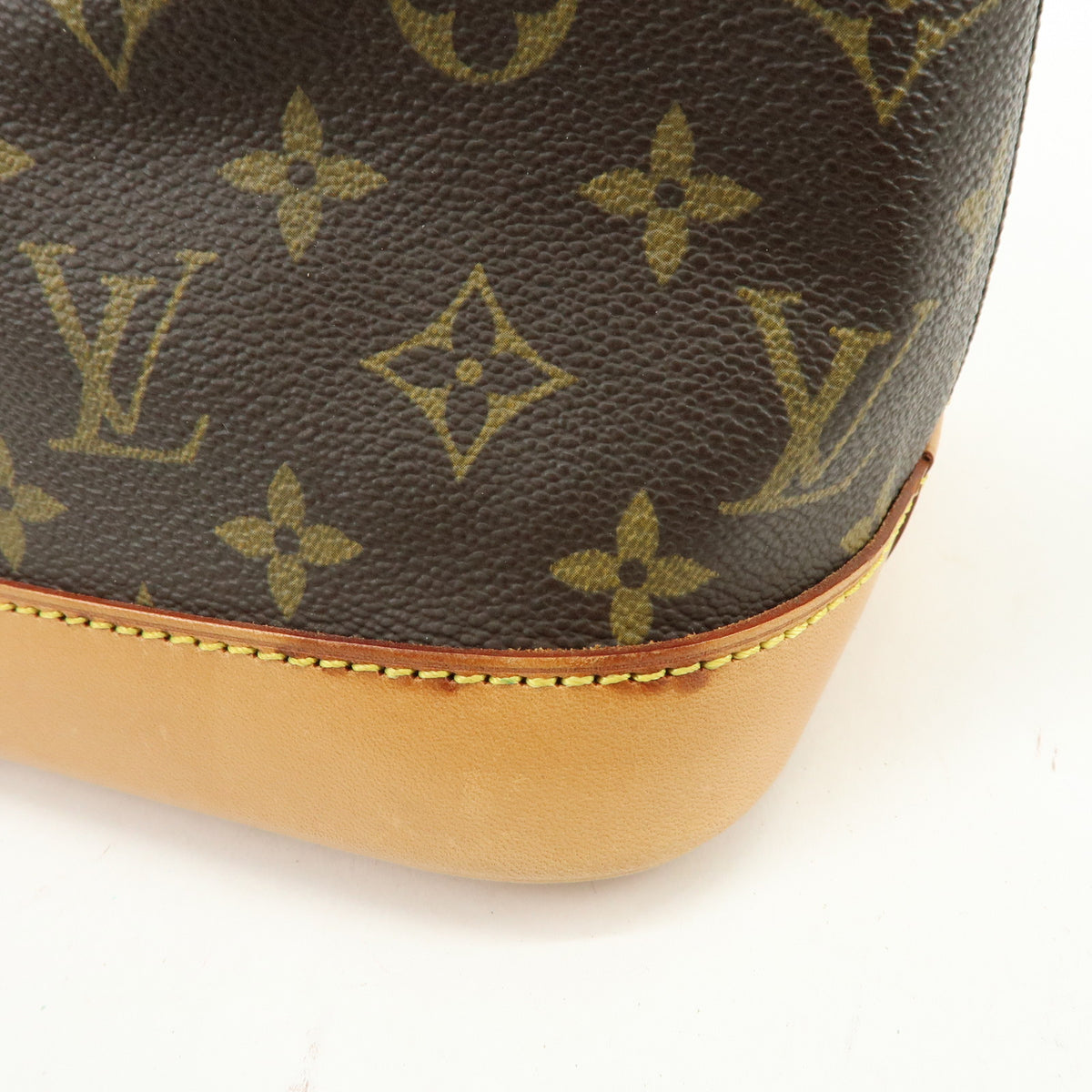 Louis Vuitton Monogram Alma PM Canvas Leather Hand Bag Brown M51130