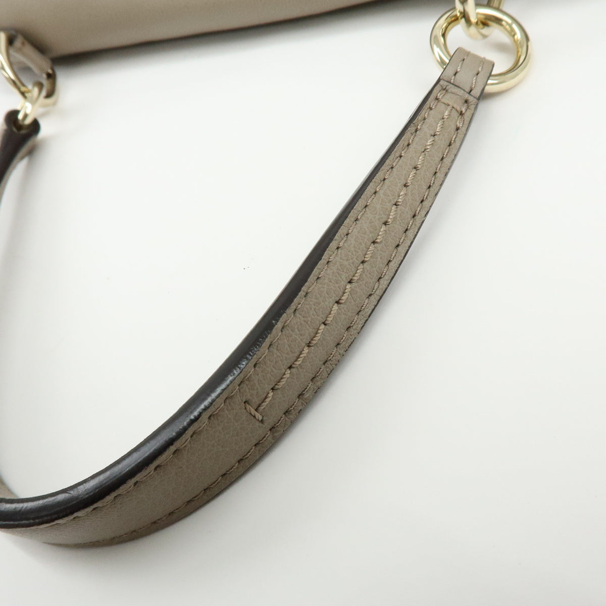 Chloe Faye Day Leather 2Way Bag Hand Bag Shoulder Bag Greige
