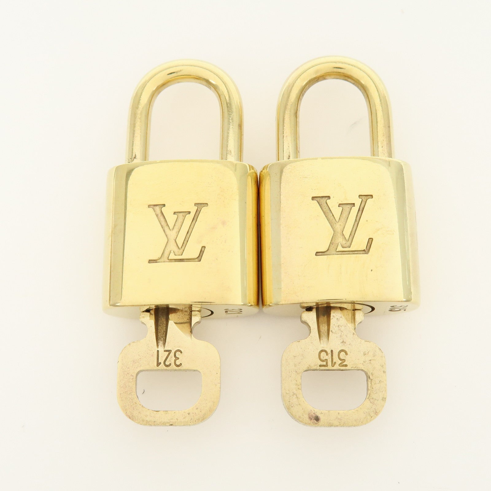 Louis Vuitton Lot of 10 Lock & Key Cadena Key Lock Gold