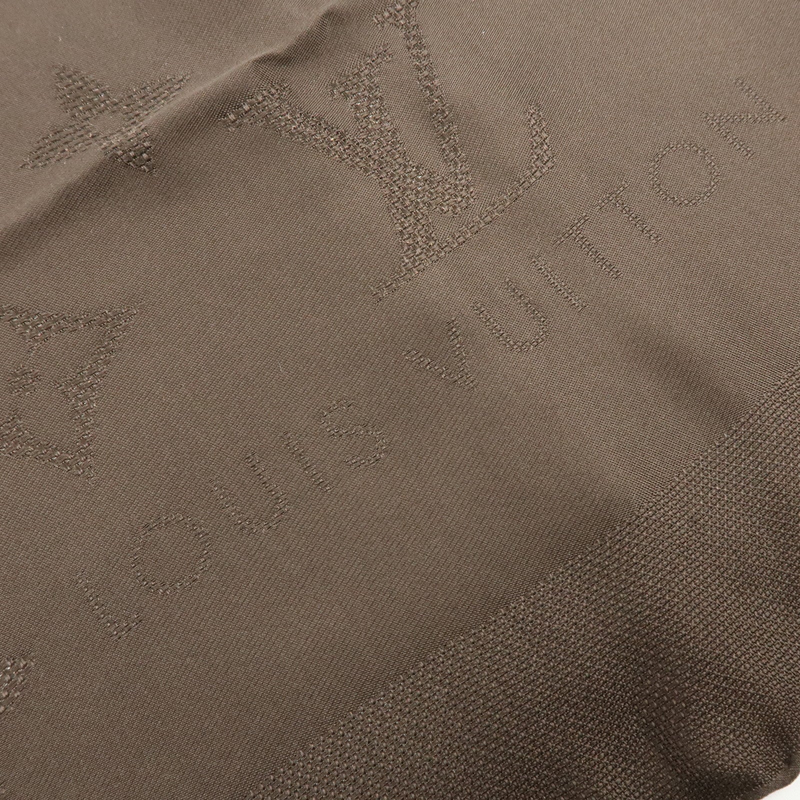 Louis Vuitton Monogram Silk 100% Scarf Dark Brown 68×68
