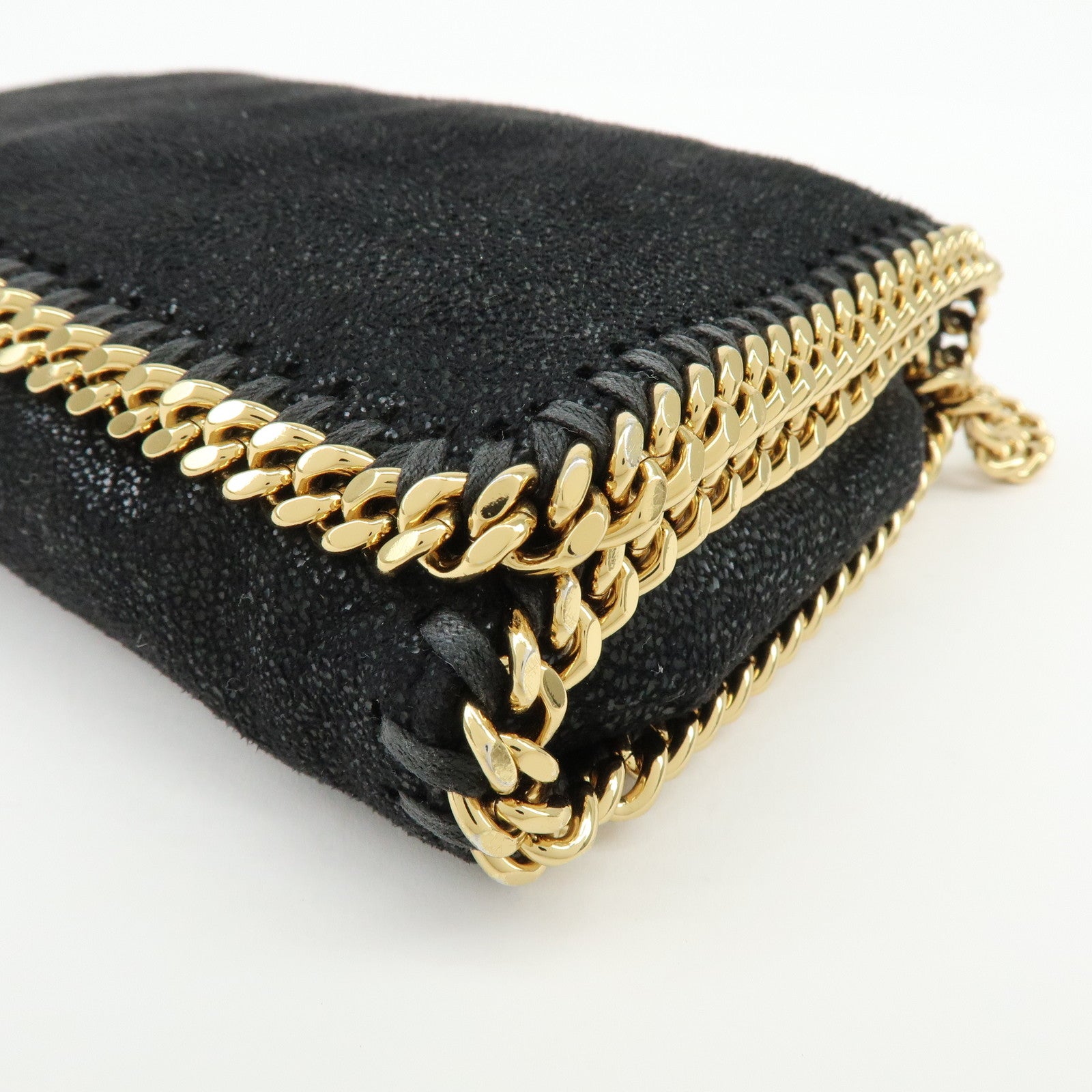STELLA MCCARTNEY Falabella Faux Leather Shoulder Bag Black 495150