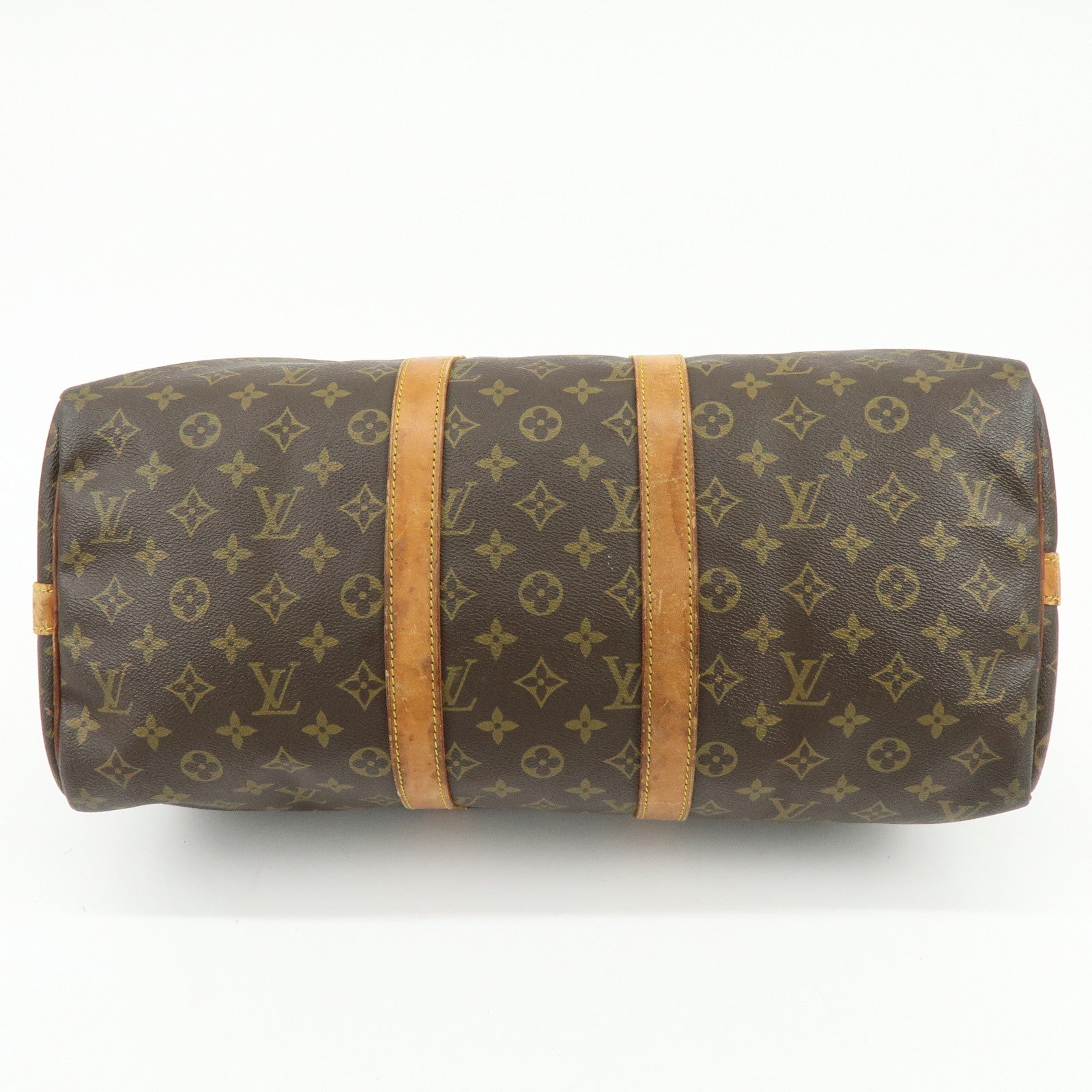Louis Vuitton Monogram Keep All Bandouliere 45 Boston Bag Brown M41418