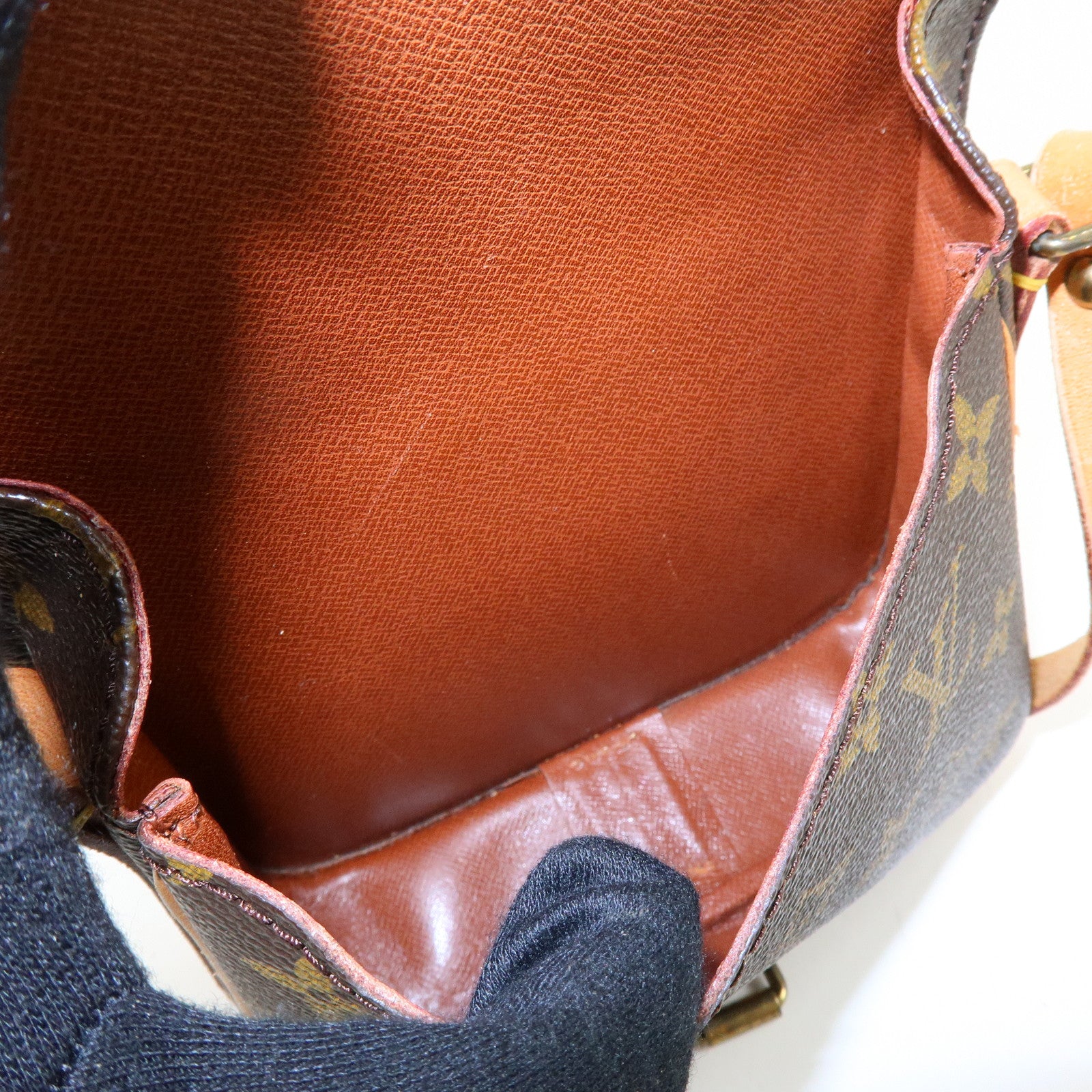 Louis Vuitton Monogram Mini Cartouchiere Shoulder Bag Brown M51254