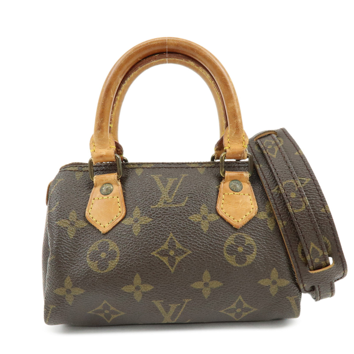 Louis Vuitton Monogram Mini Speedy Hand Bag Brown M41534 J75011 Lot