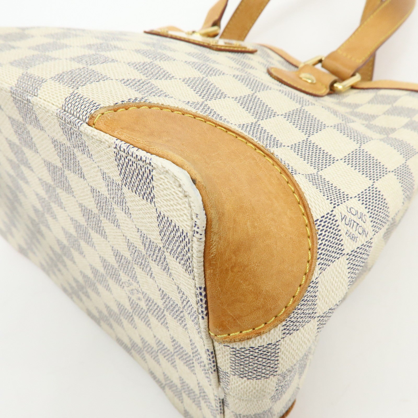 Louis Vuitton Damier Azur Hampstead PM Hand Bag Ivory N51207