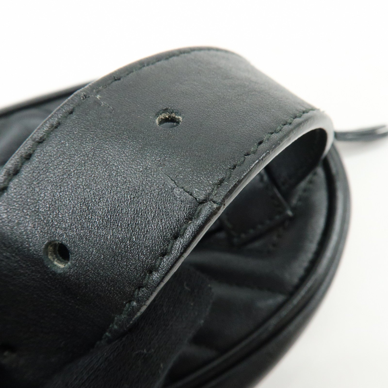 GUCCI GG Marmont Leather Waist Bag Crosbody Bag Black 476434