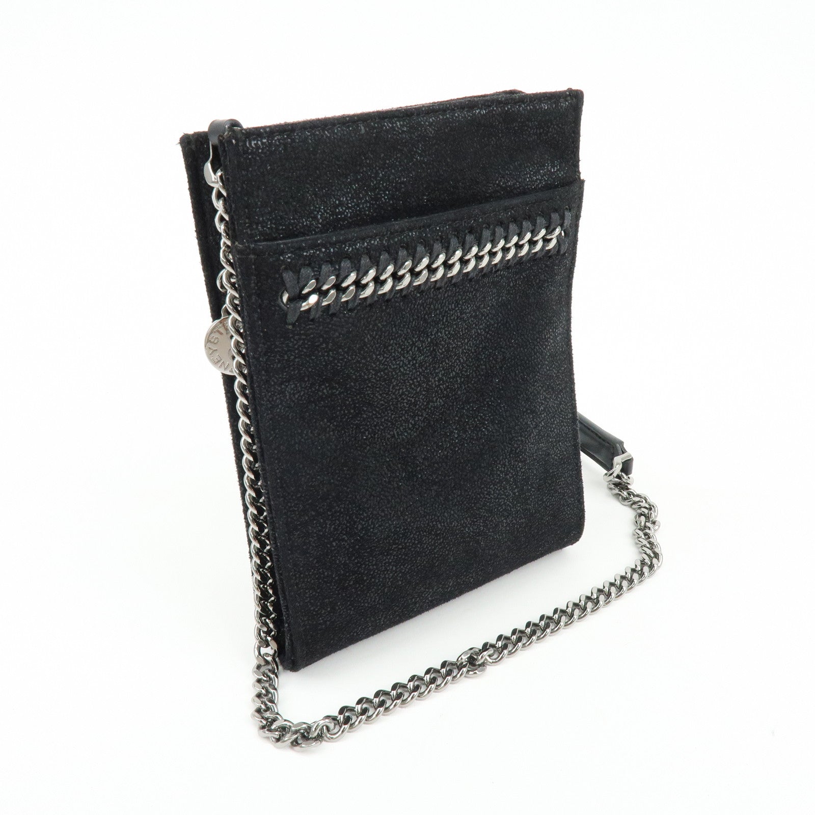 STELLA MCCARTNEY Polyester Chain Shoulder Bag Crossbody Bag Black