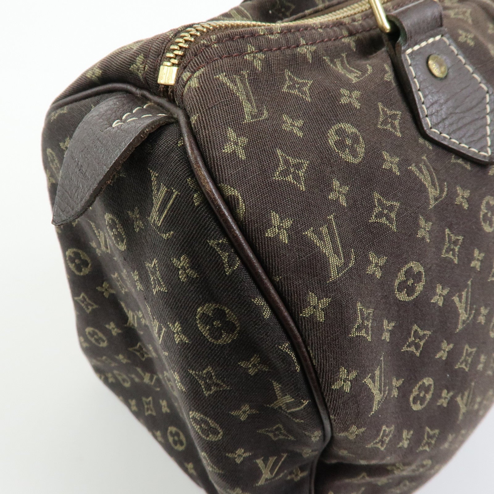 Louis Vuitton Monogram Mini Lin Speedy 30 Boston Hand Bag Ebene M95224