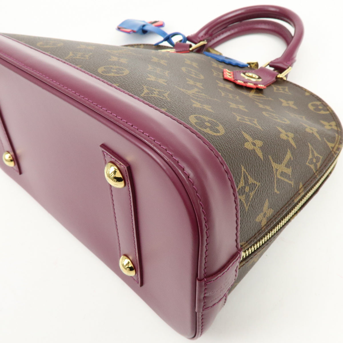 Louis Vuitton Monogram Totem Alma PM Hand Bag Brown Magenta M41662