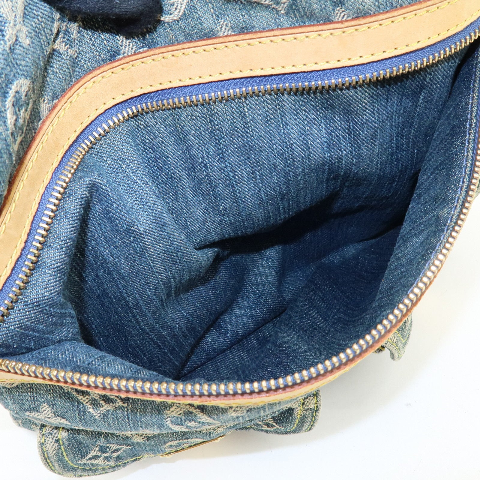 Louis Vuitton Monogram Denim Baggy GM Shoulder Bag Blue M95048
