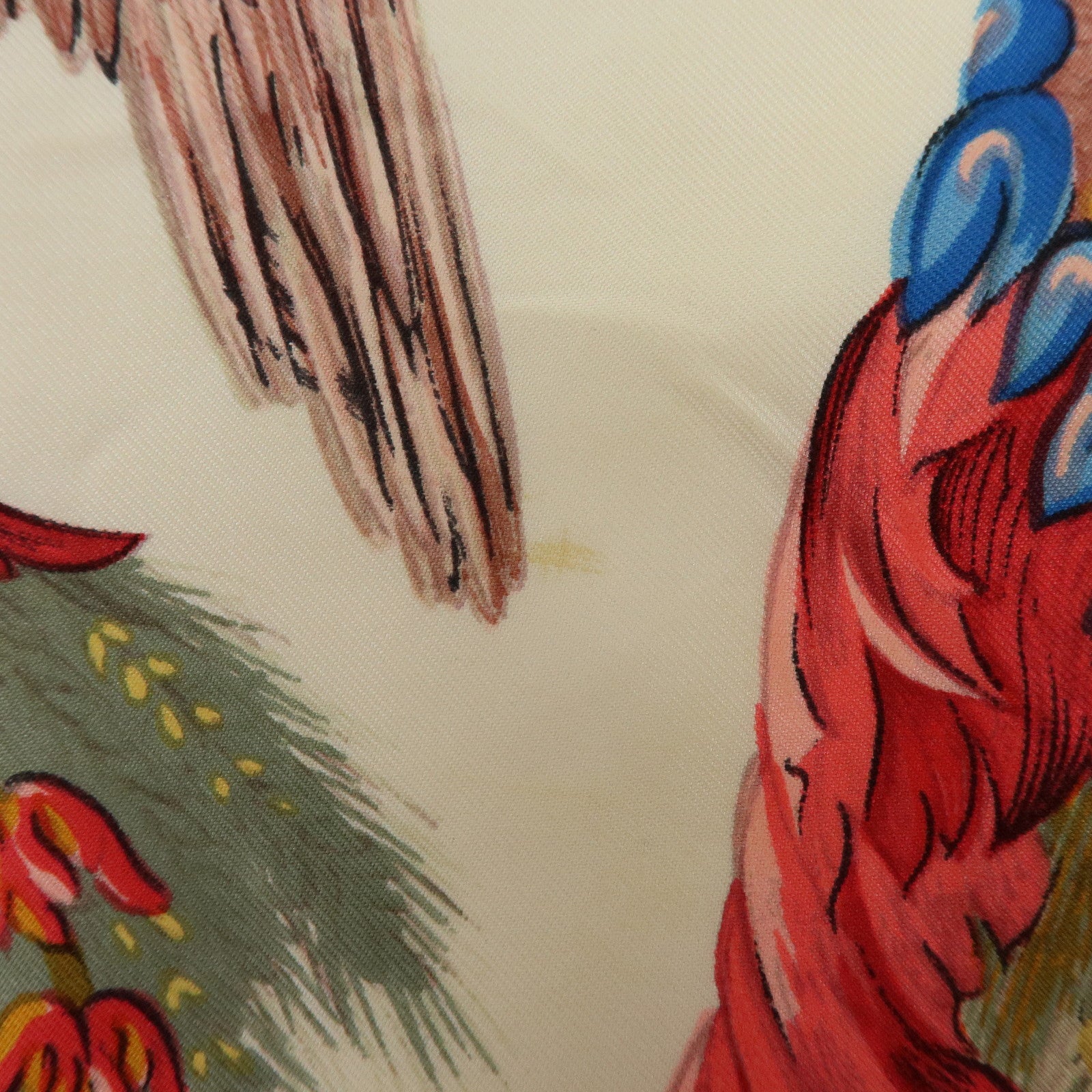 HERMES Carre 90 Silk 100% Scarf CERES Gray Red