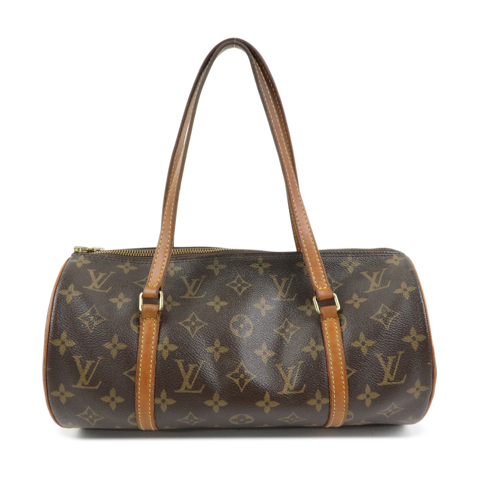 Louis Vuitton Monogram Papillon 30 Hand Bag Brown M51385