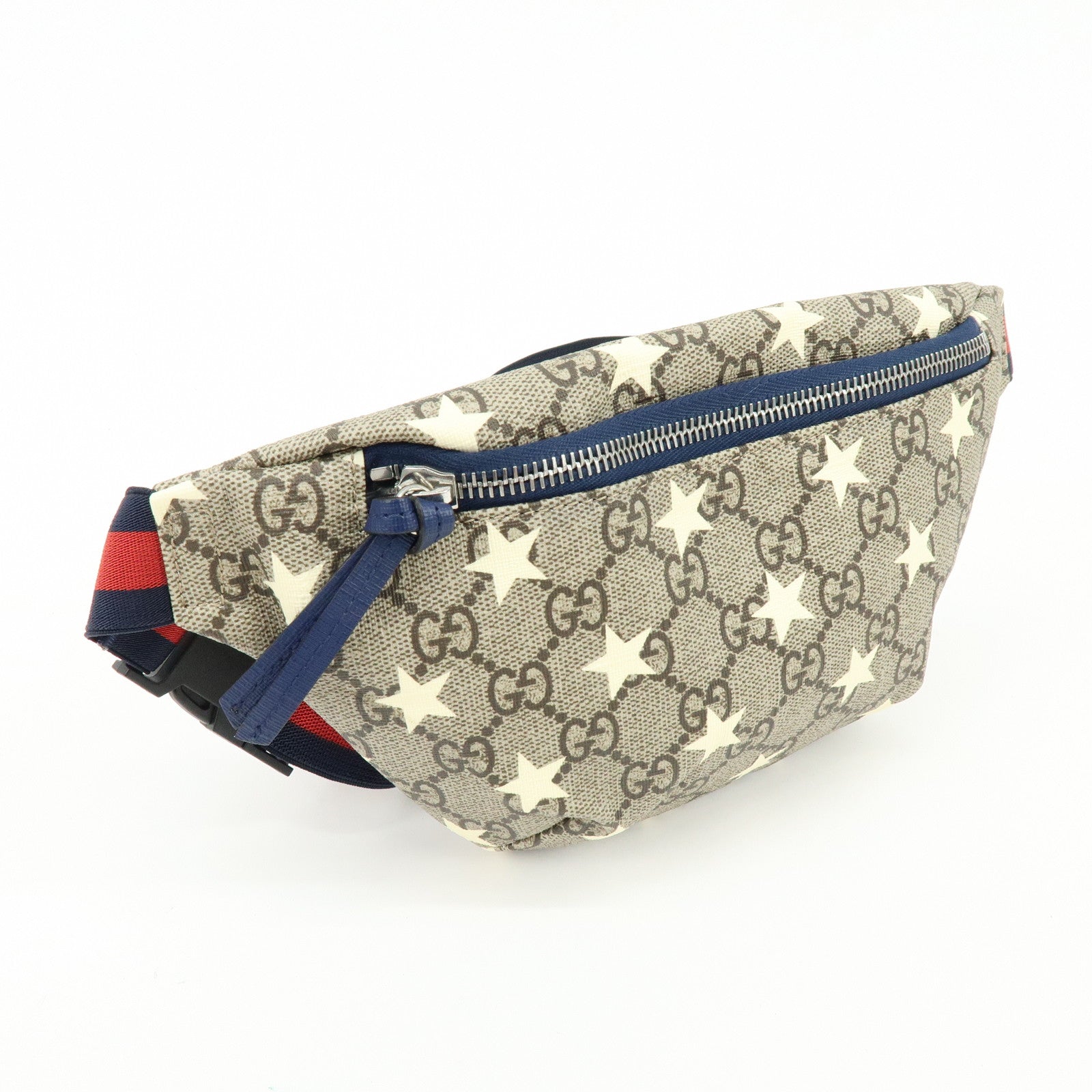 GUCCI Children's GG Supreme Body Waist Bag Beige Star Motif 502095