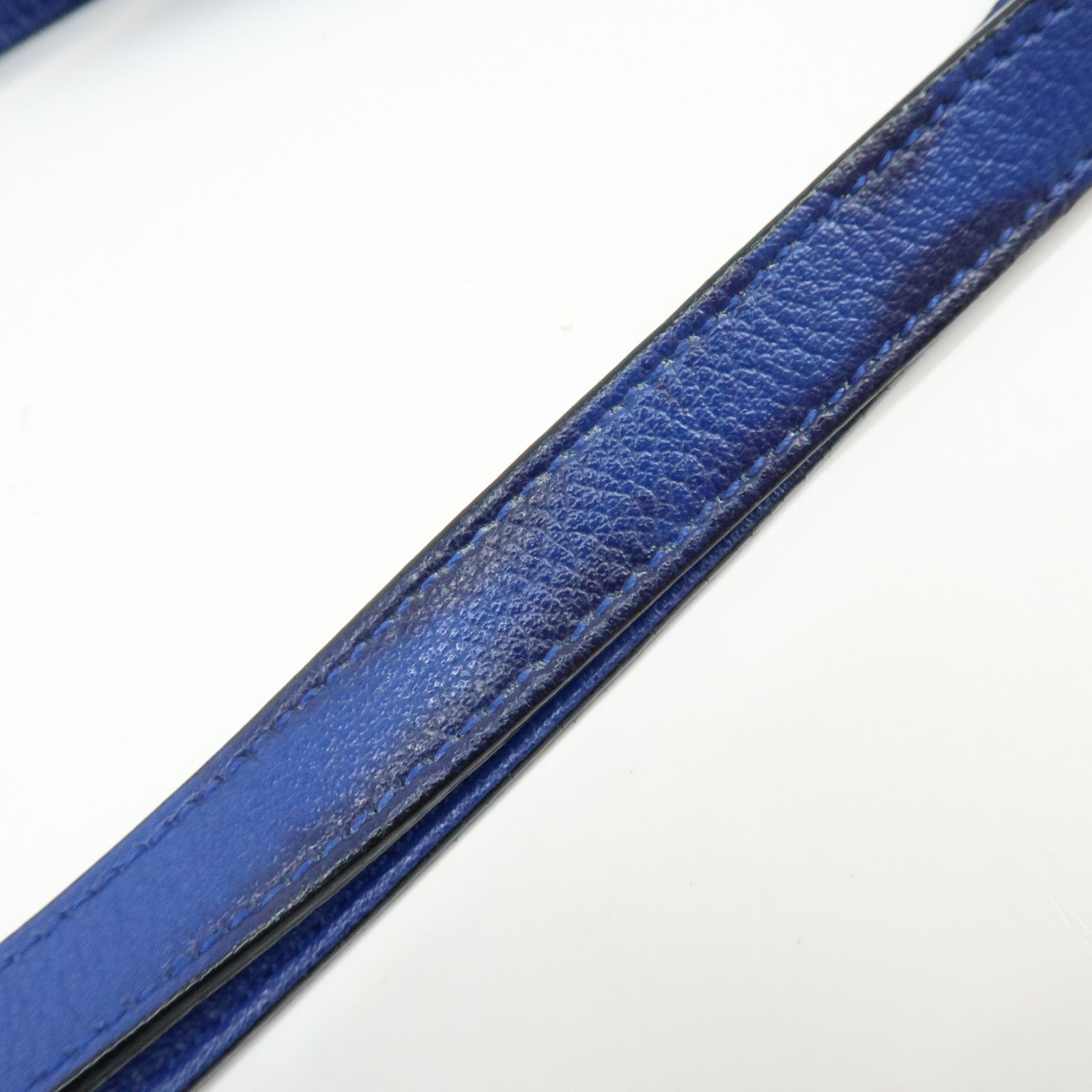 SAINT LAURENT PARIS Cassandra Leather Sac Shopping Bag Blue 394195