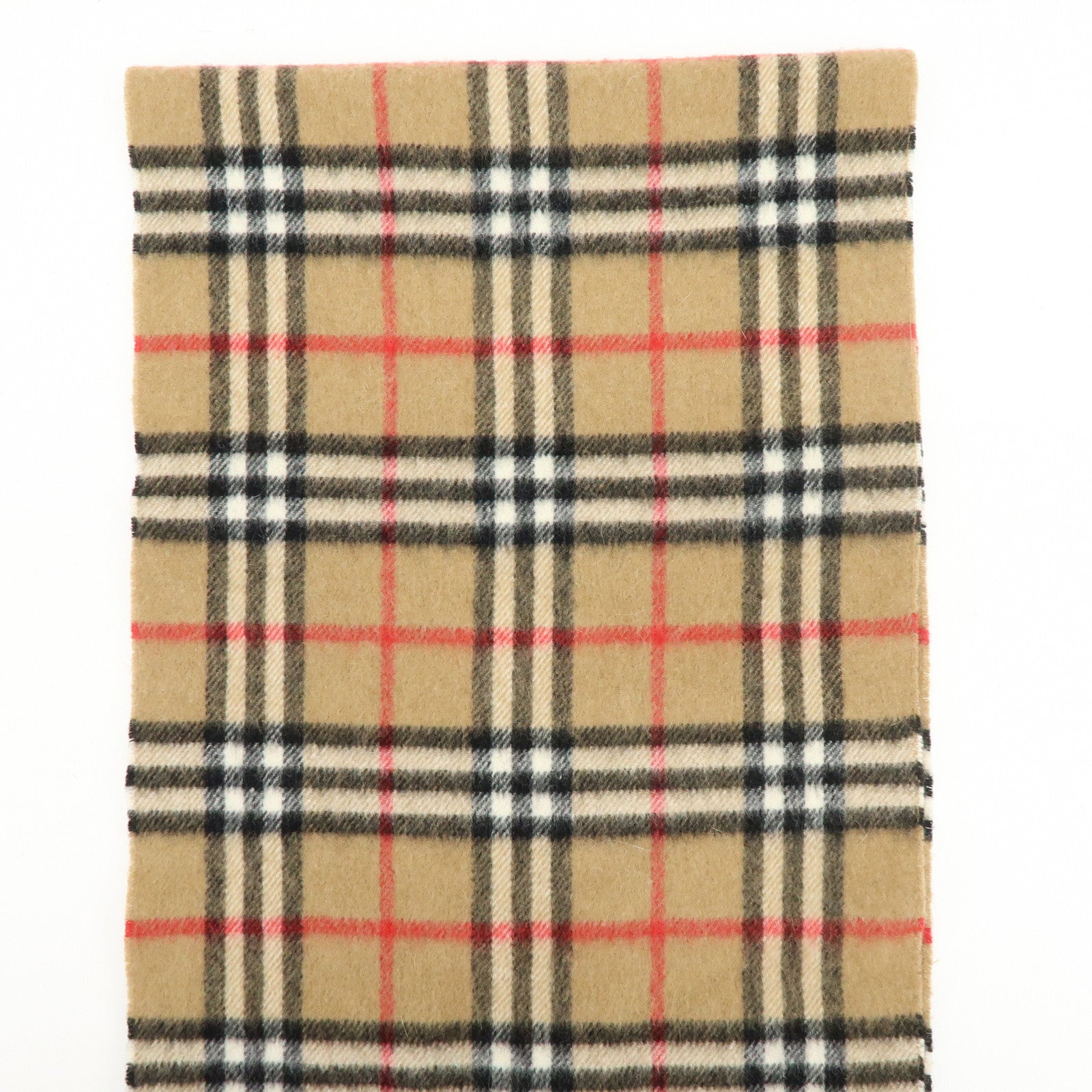 BURBERRY Set of 2 Nova Plaid Wool 100% Scarf Stole Beige Navy