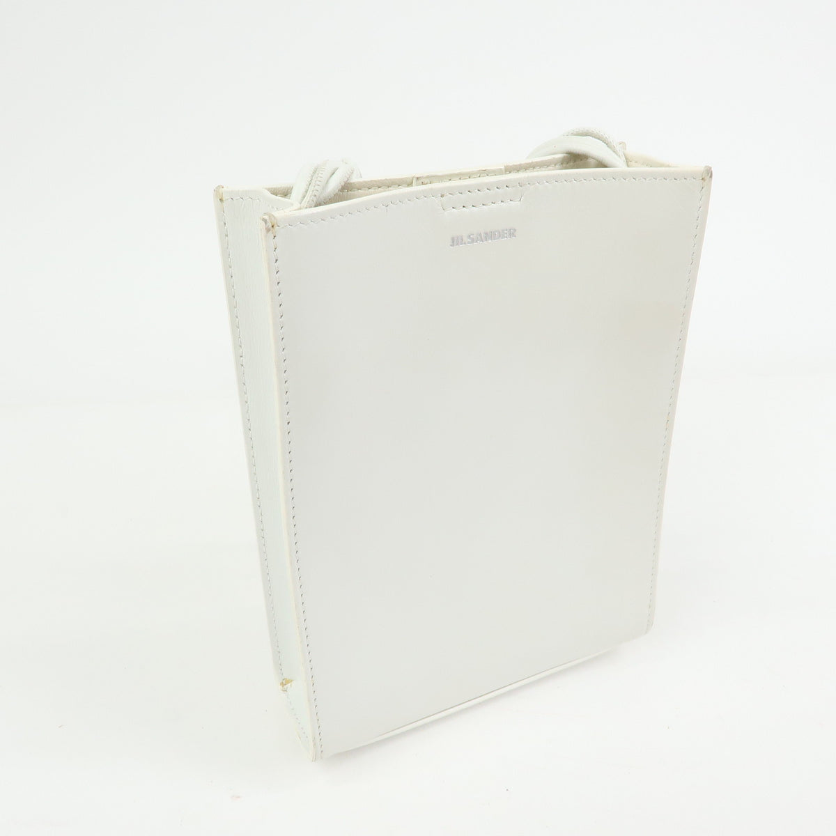 JIL SANDER Tangle Leather Shoulder Bag Crossbody Bag White