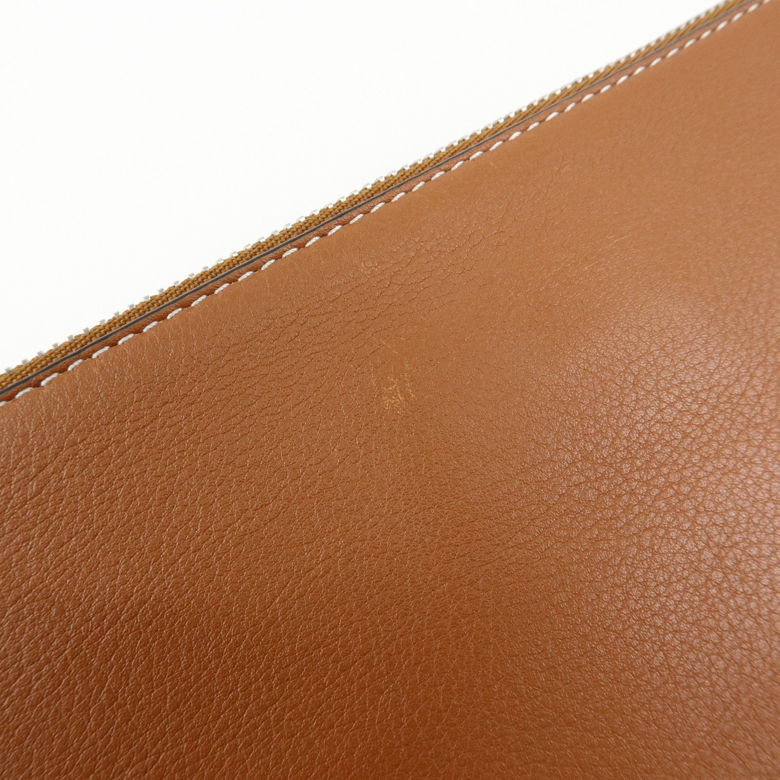Loewe Anagram Puzzle Leather Suede Canvas Clutch Bag Blue Brown Beige