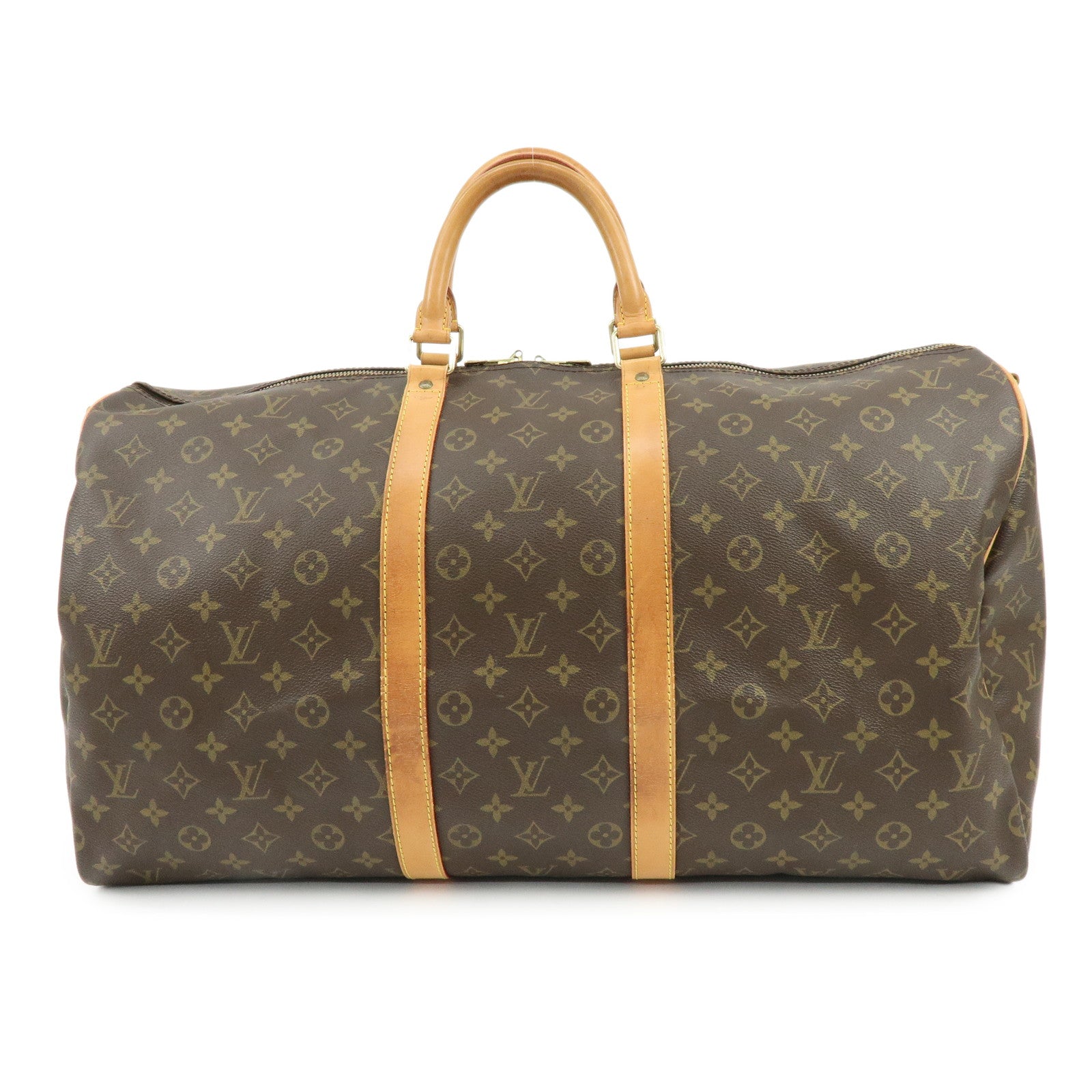 Louis Vuitton Keep All Bandouliere 55 Boston Bag Hand Bag Brown M41414