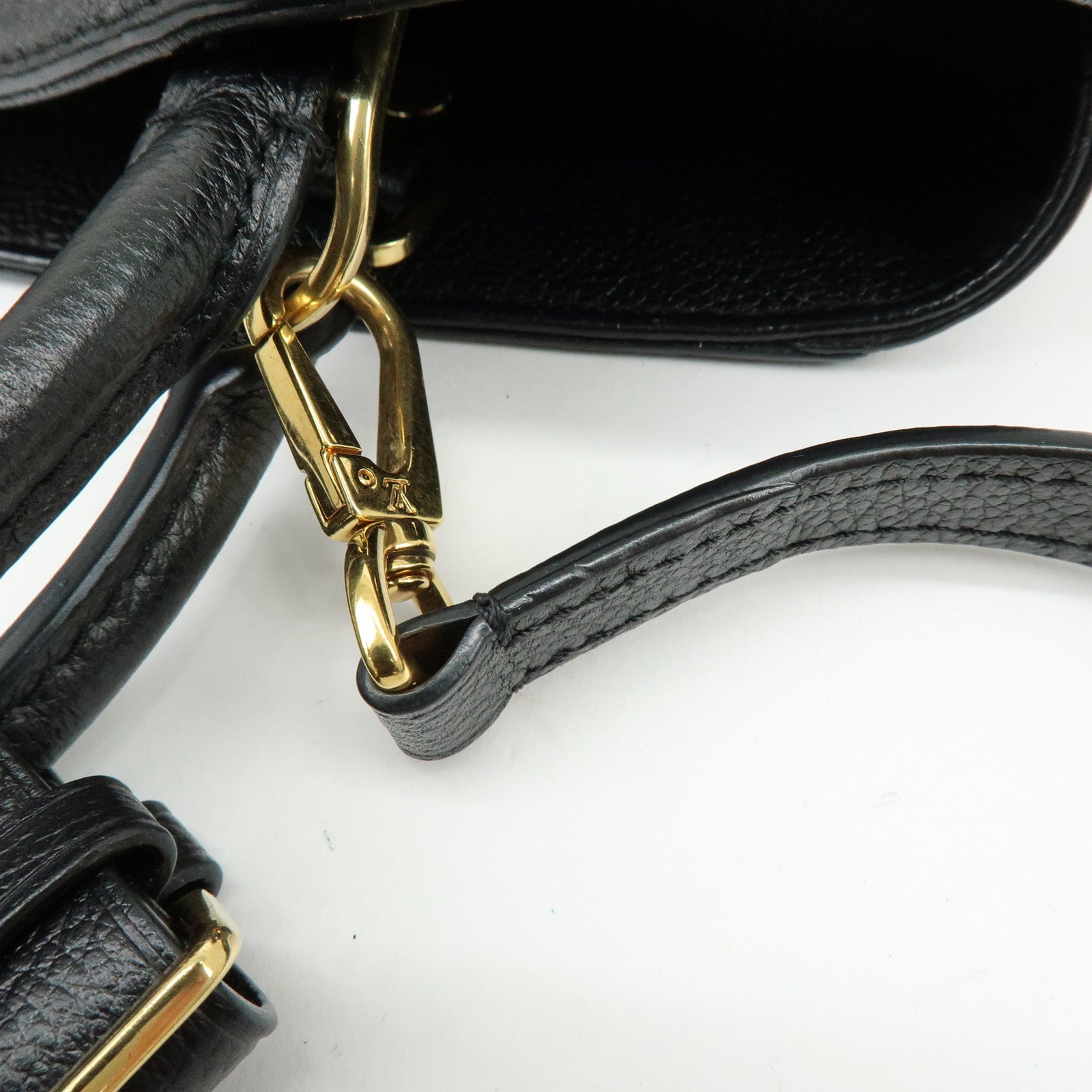 Louis Vuitton Monogram Empreinte Montaigne MM 2Way Hand Bag Noir M41048