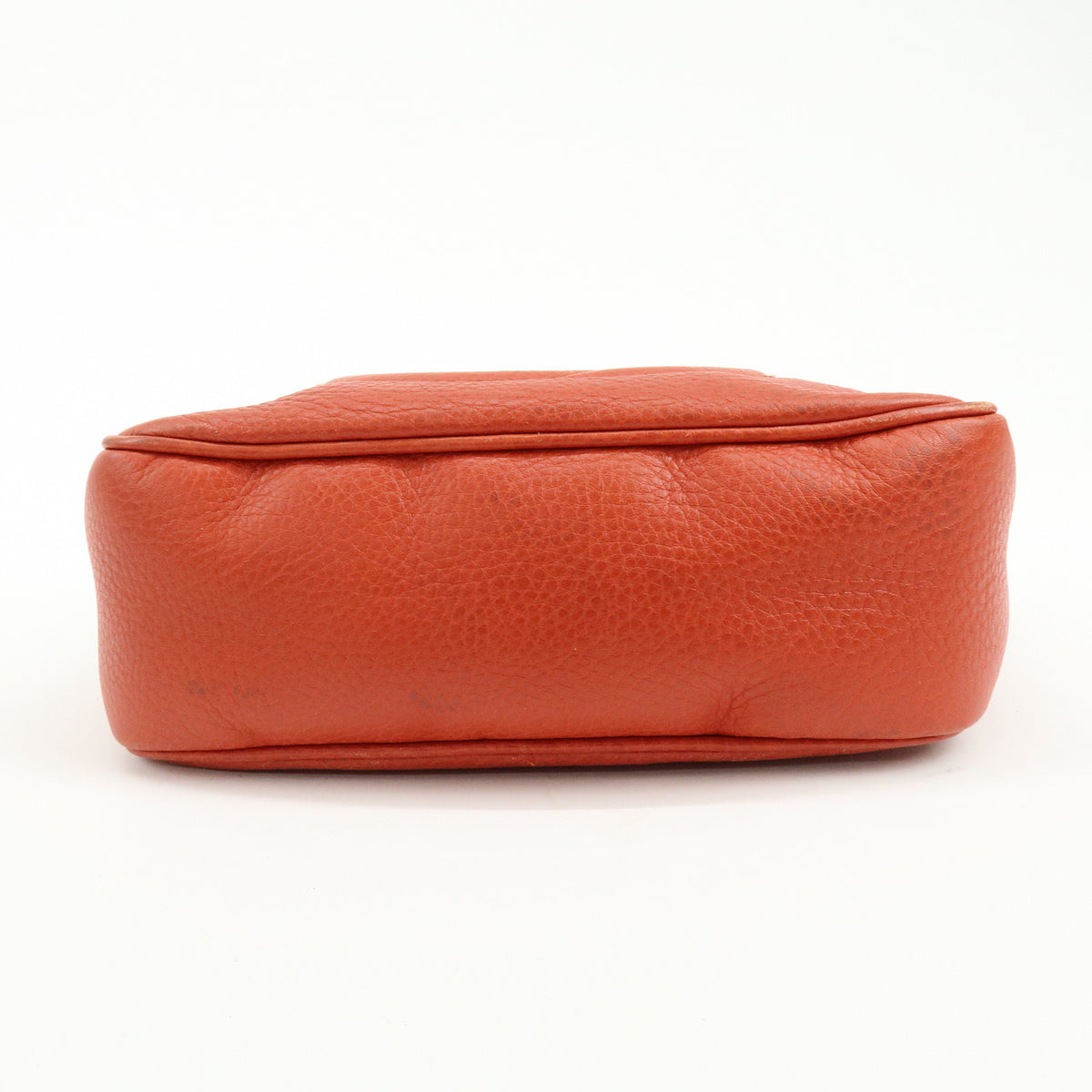 GUCCI SOHO Interlocking G Leather Chain Shoulder Bag Orange 308364