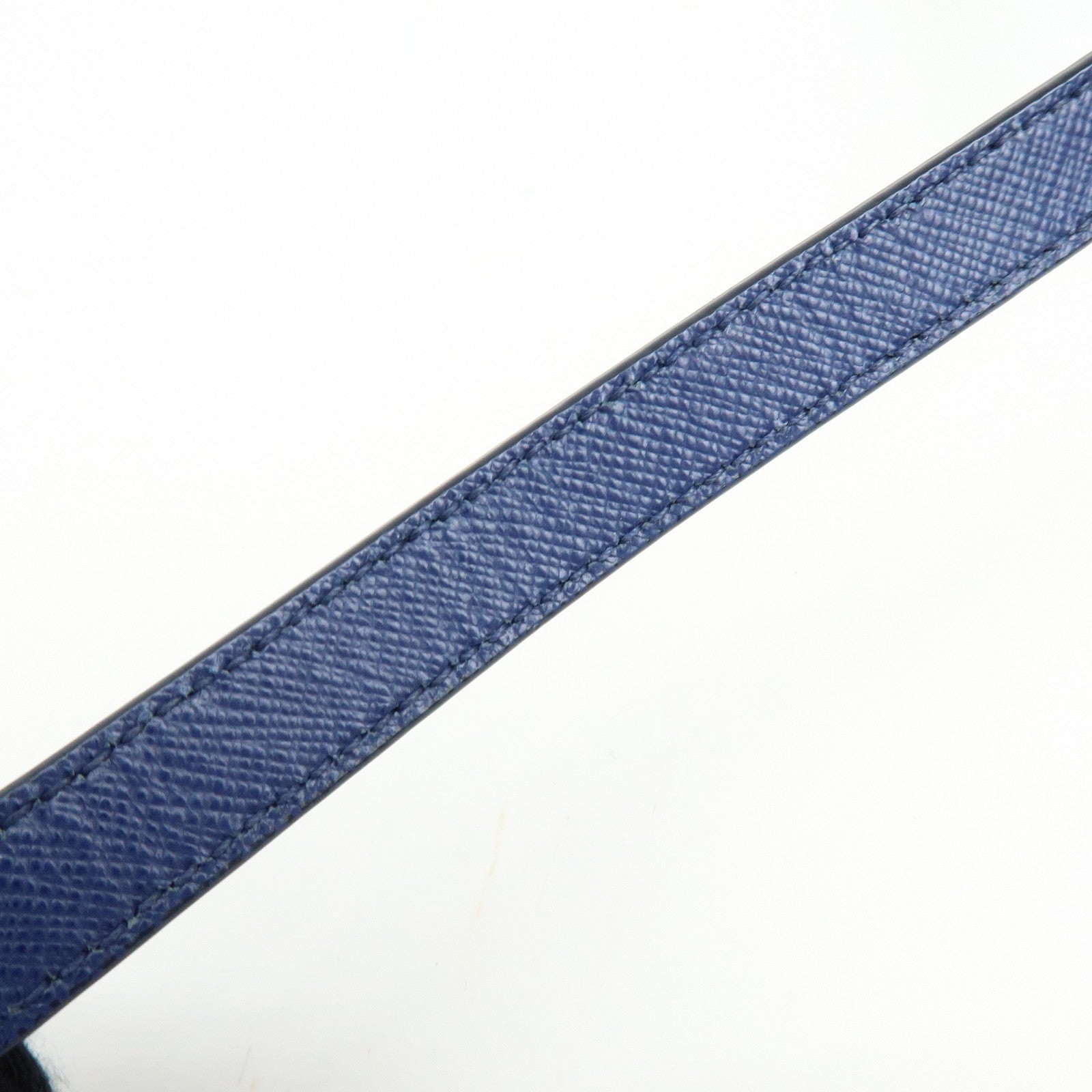 PRADA Galleria Triangle Log Saffiano Leather 2Way Hand Bag Blue BN2274