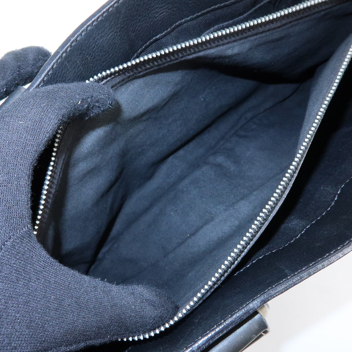 CELINE Leather Boogie Bag Hand Bag Black