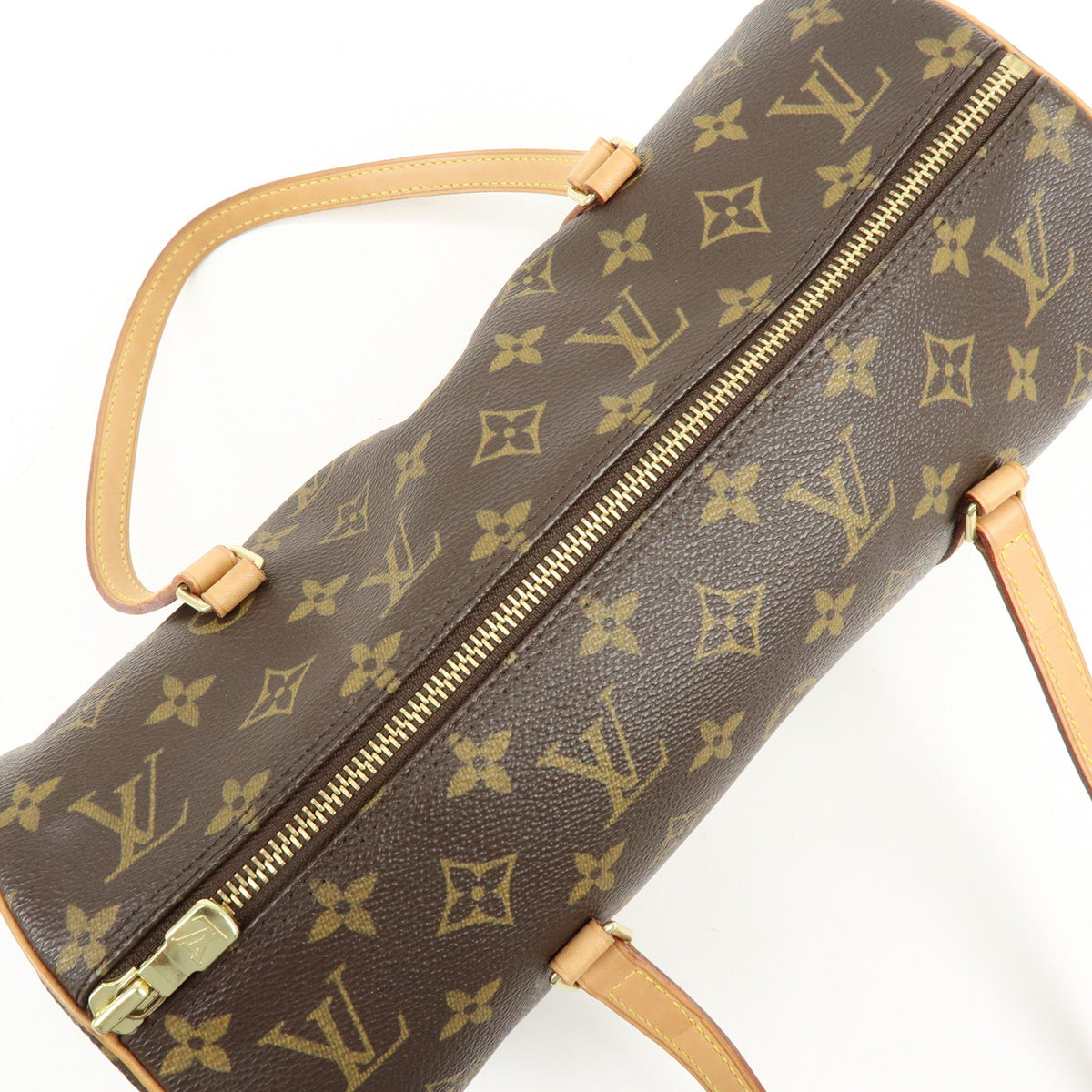 Louis Vuitton Monogram Papillon 30 Hand Bag Brown M51385