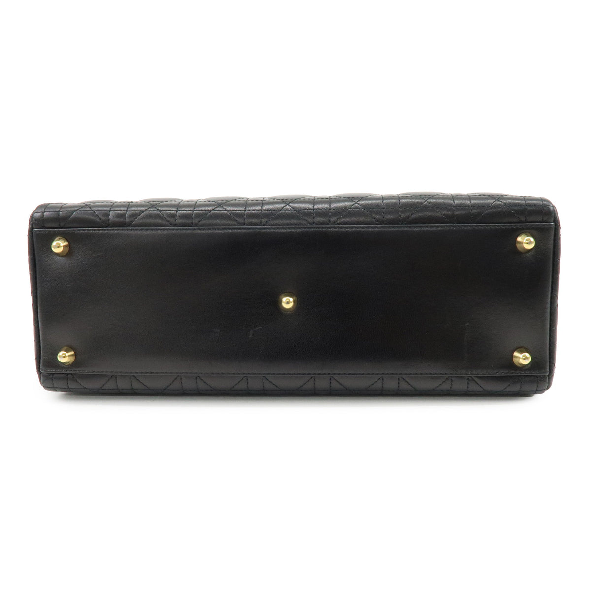 Christian Dior Lady Dior Cannage Leather 2Way Bag Hand Bag Black