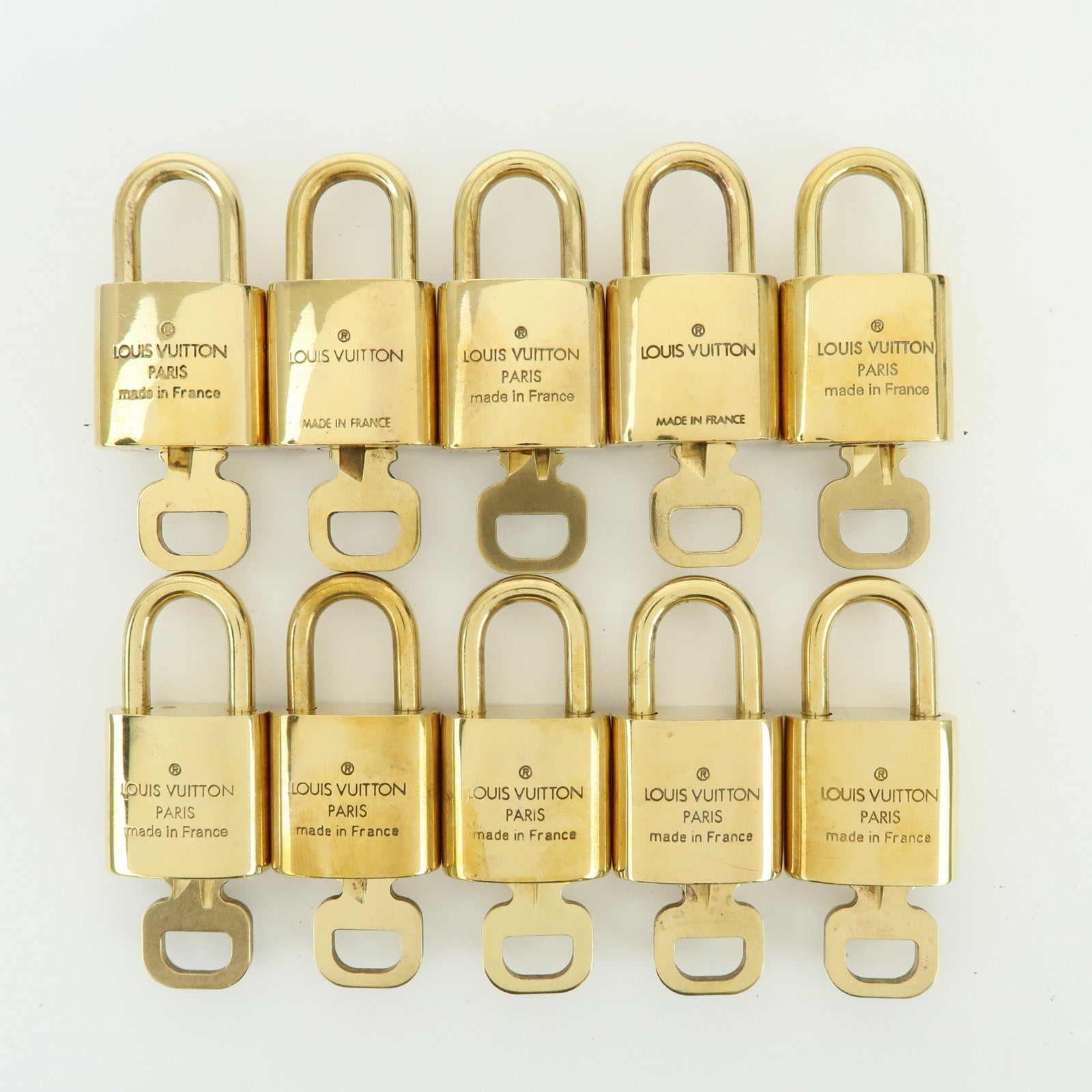 Louis Vuitton Set of 10 Lock & Key Cadena Key Lock