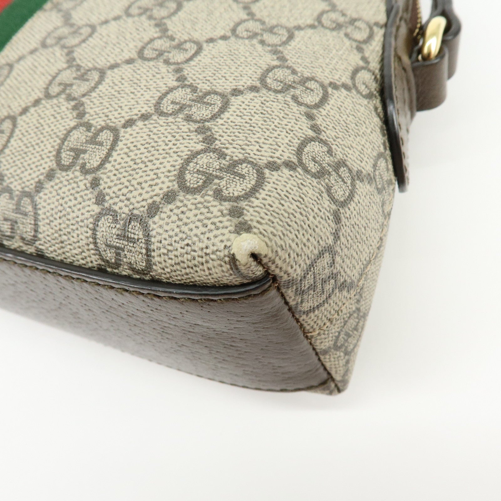 GUCCI Ophidia Sherry GG Supreme Leather Shoulder Bag Beige 499621