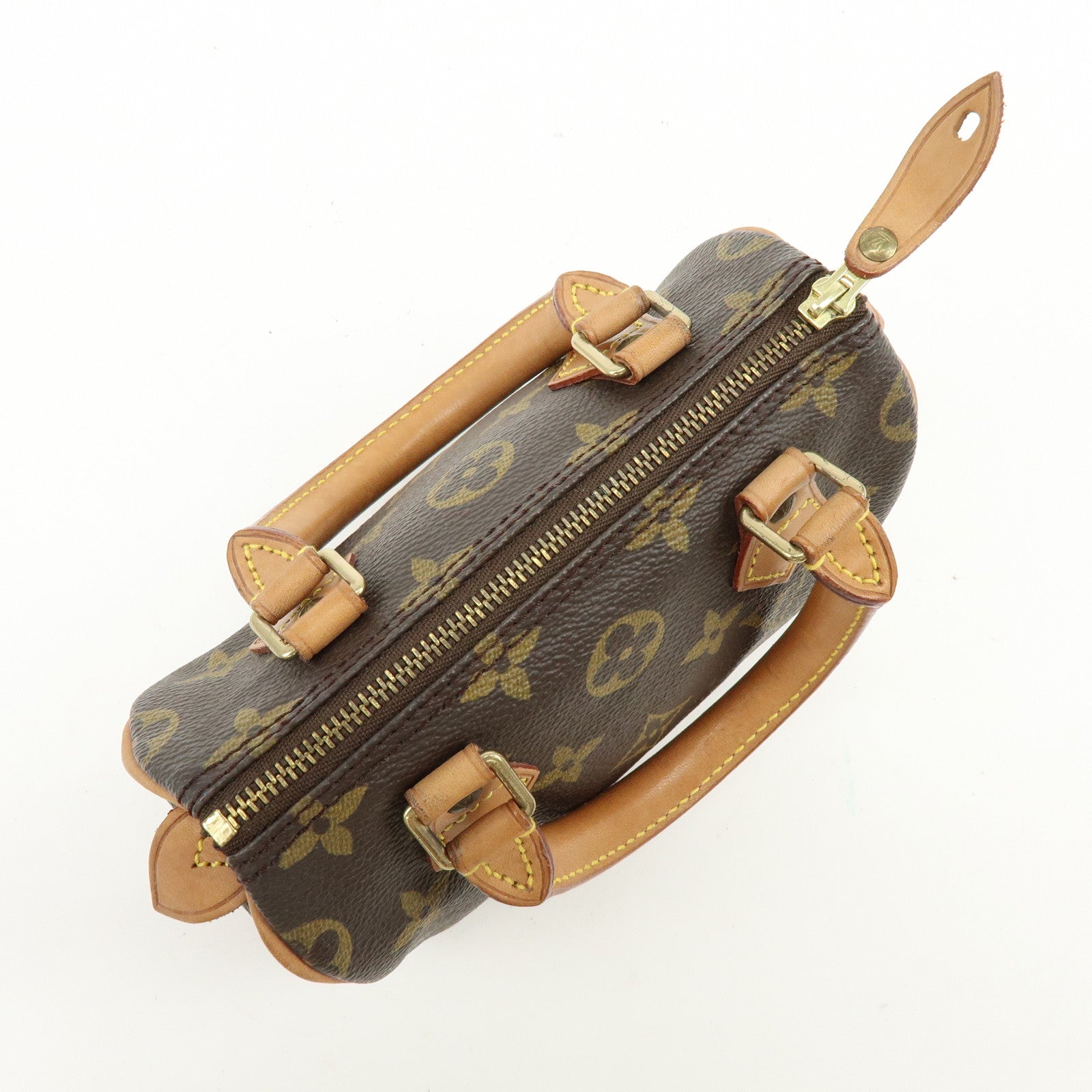Louis Vuitton Monogram Mini Speedy Hand Bag and Strap Brown M41534 Lot