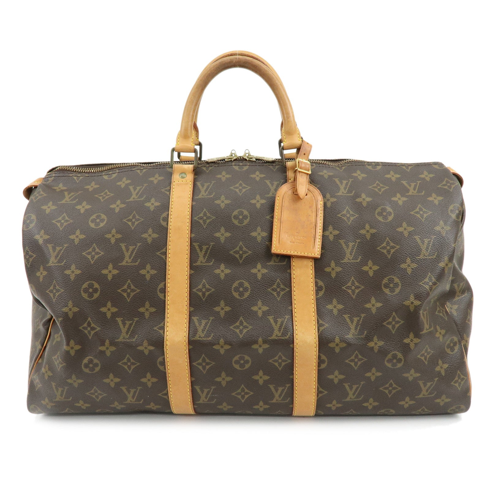Louis Vuitton Monogram Keep All 50 Boston Bag Hand Bag Brown M41426
