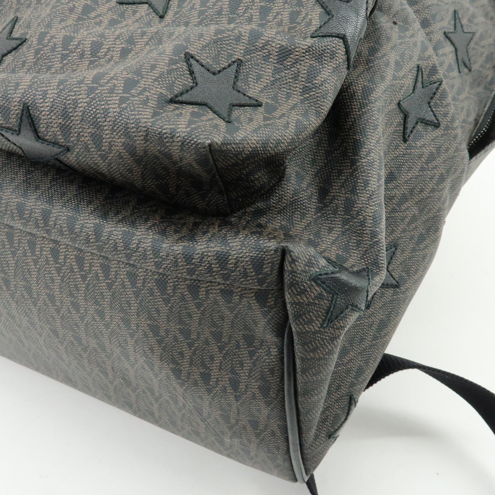 SAINT LAURENT PARIS Star Monogram PVC Leather Backpack Rucksack 415458