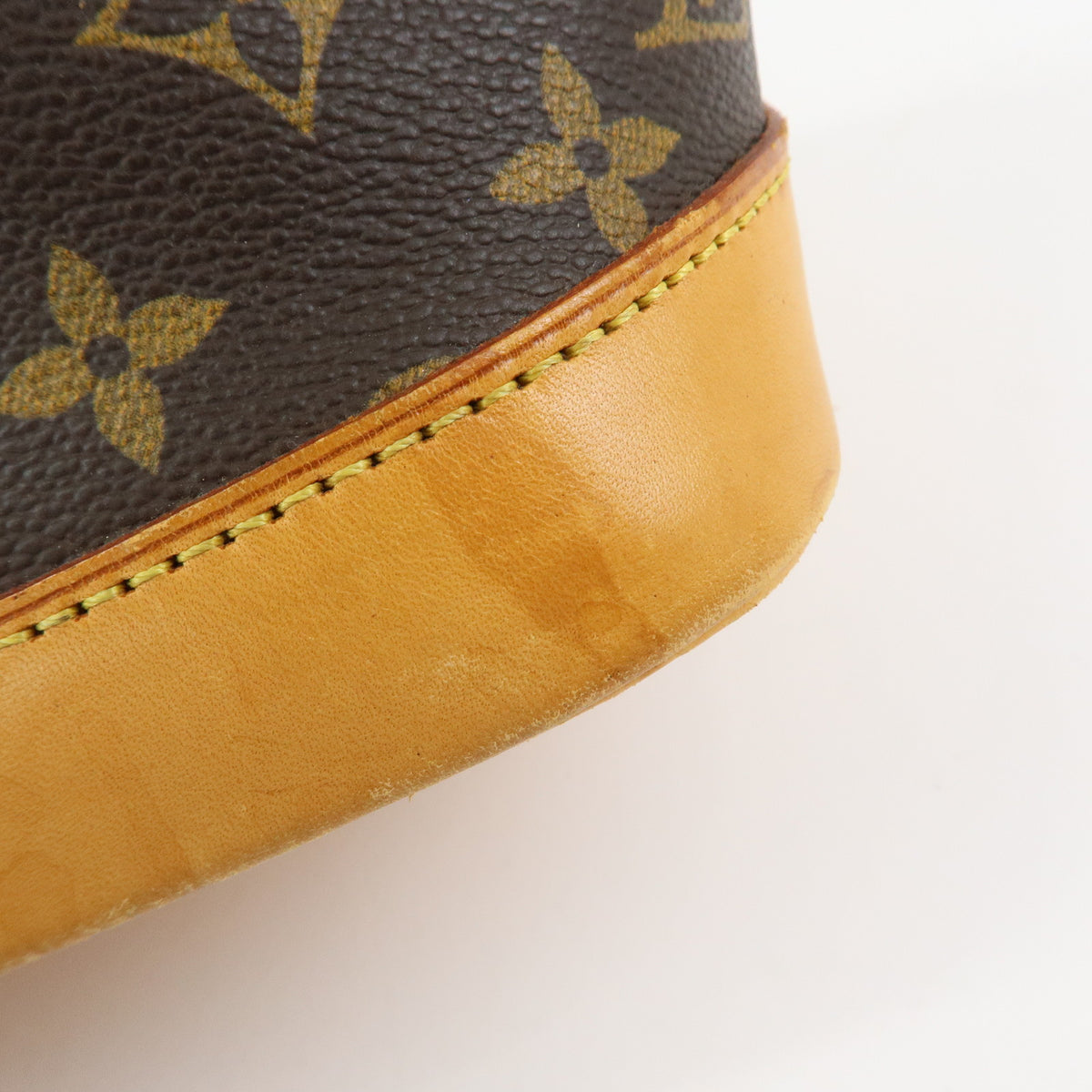 Louis Vuitton Monogram Alma Canvas Leather Hand Bag Brown M51130