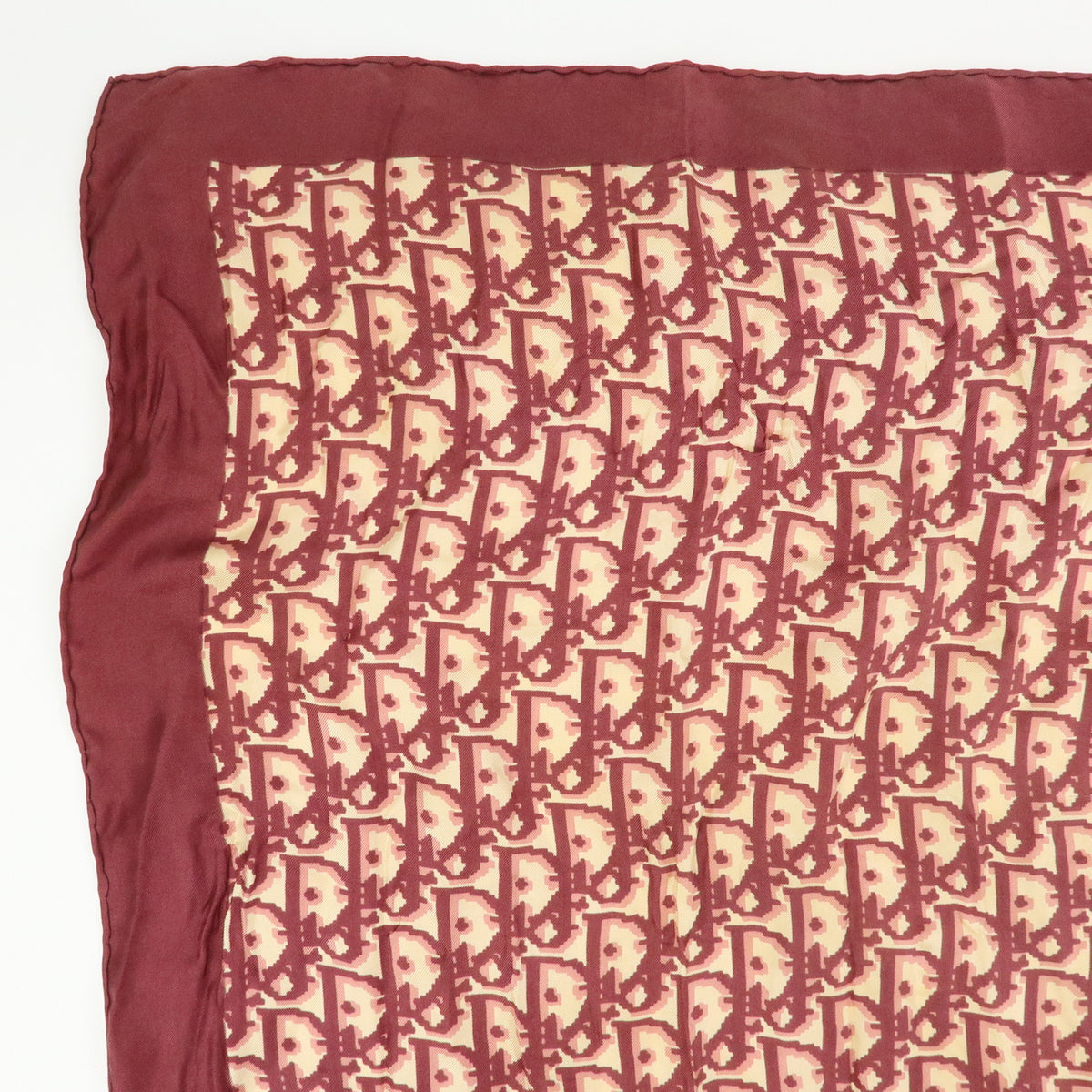 Christian Dior GUCCI FENDI Lot of 3 Silk Wool Scarf Bordeaux Pink Navy
