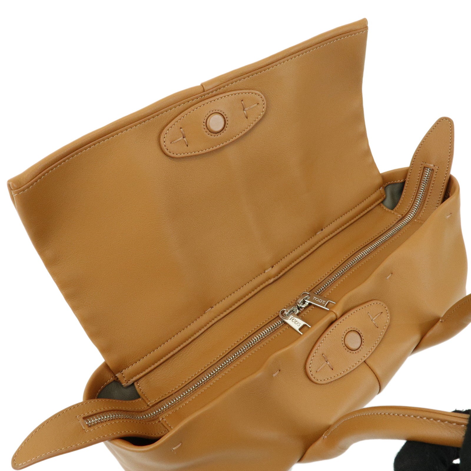 TOD'S Di Leather 2Way Bag Hand Bag Shoulder Bag Brown