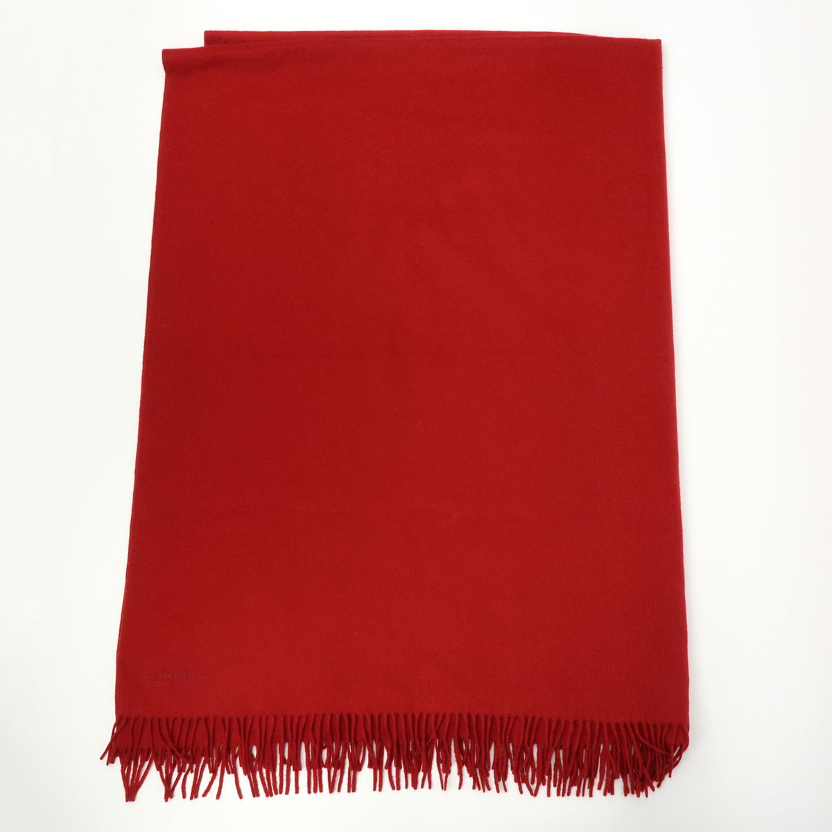 HERMES Cashmere 100% Oversized Scarf Stole Blanket Red