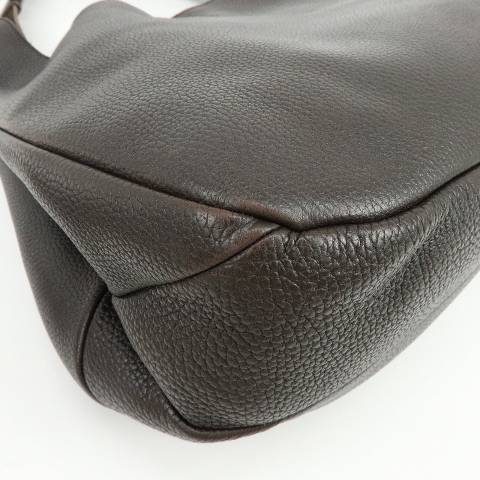 BOTTEGA VENETA Intrecciato Campana Large Leather Shoulder Bag Brown