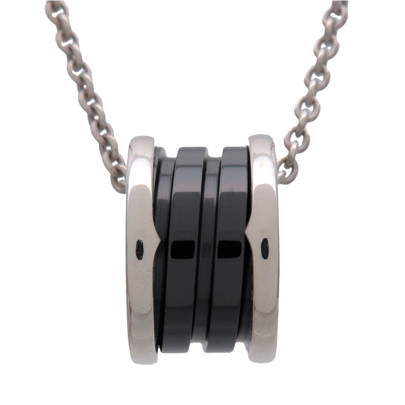 BVLGARI B-Zero1 Save the Children Necklace SV925 Black Ceramic