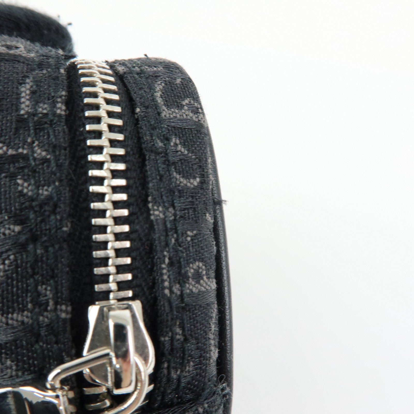 Christian Dior Trotter Oblique Jacquard Leather Tiny Pouch Black