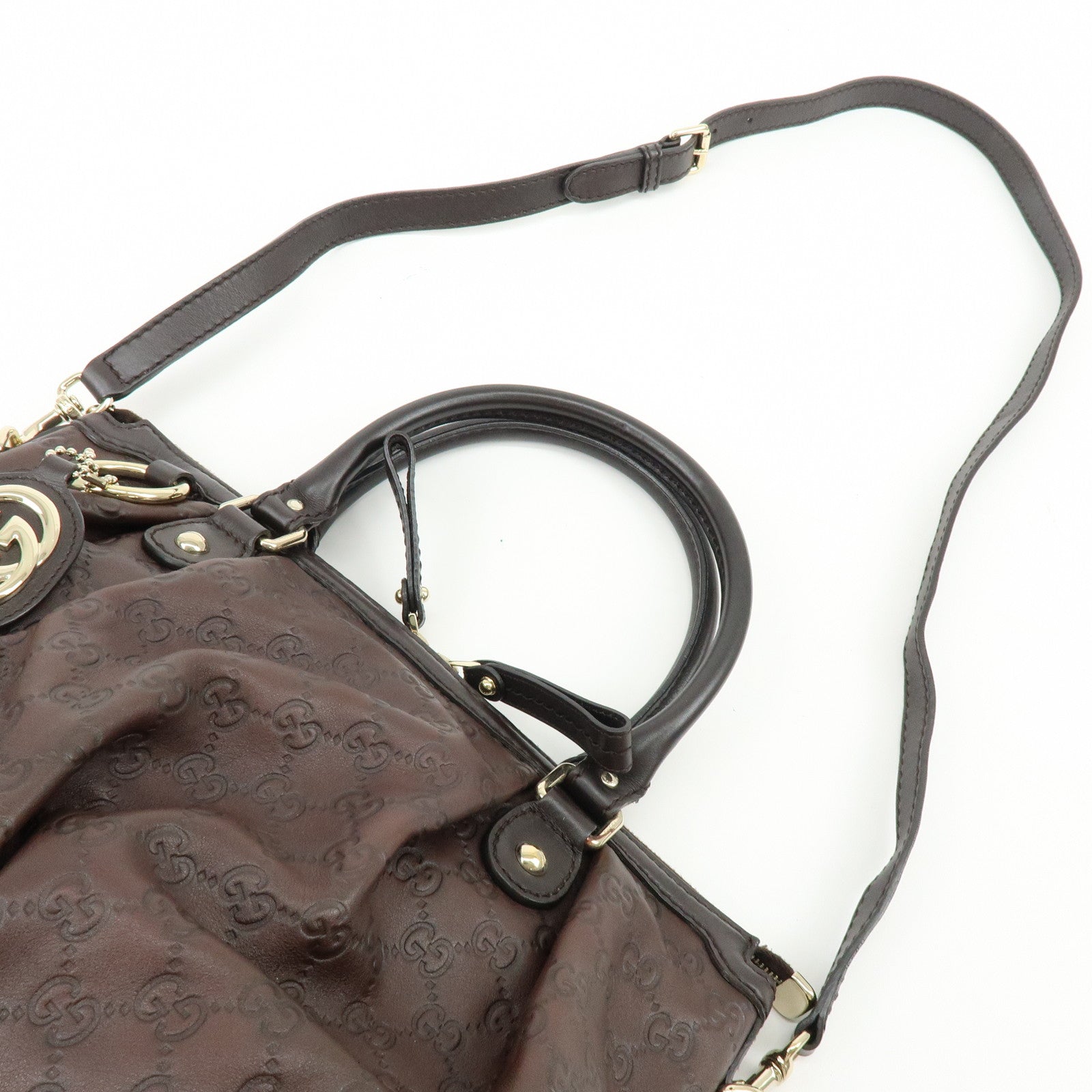 GUCCI Sukey Interlocking G Guccissima Leather 2Way Shoulder Bag 247902