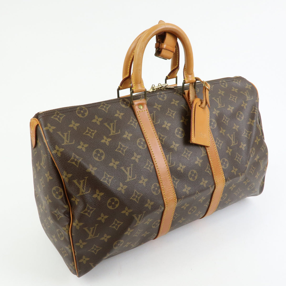Louis Vuitton Monogram Keep All 45 Boston Bag Brown M41428