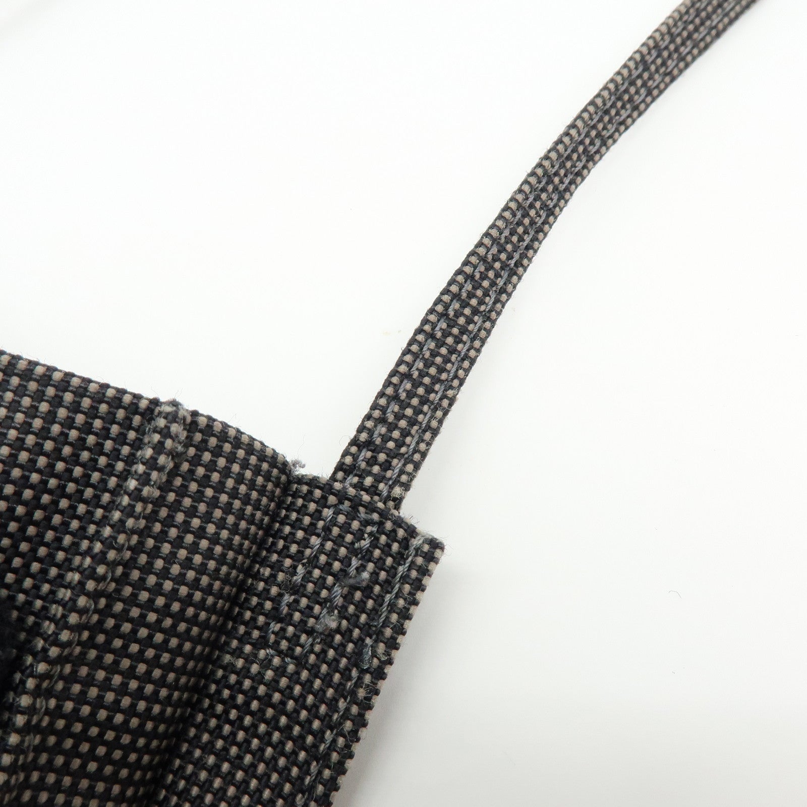 HERMES Herline Canvas Shoulder Bag Crossbody Bag Grey