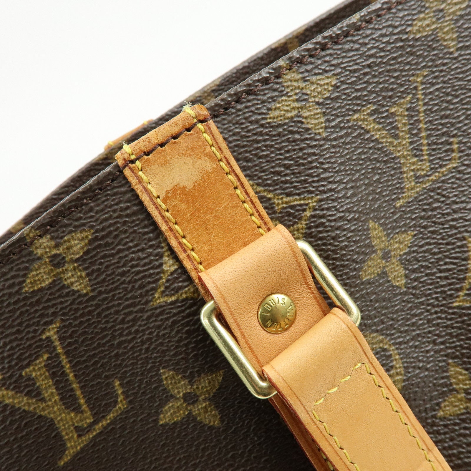 Louis Vuitton Monogram Sac Shopping Canvas Shoulder Bag Brown M51108