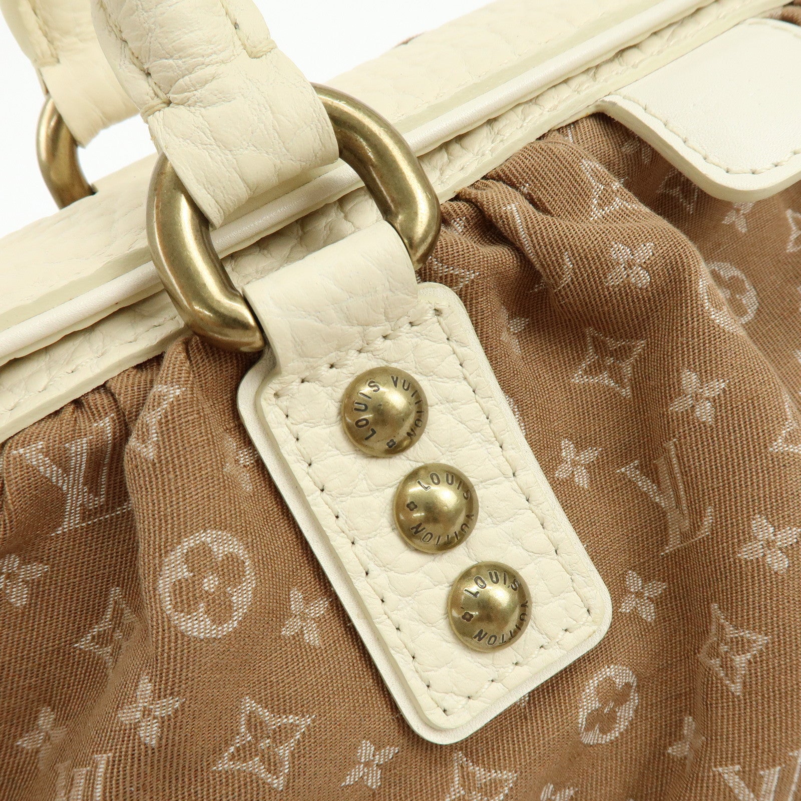 Louis Vuitton Monogram Mini Lin Trapes GM Camel Ivory M40060